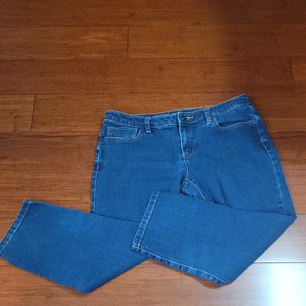 Michael Kors Blue Straight Leg Jeans Skinny - Crop